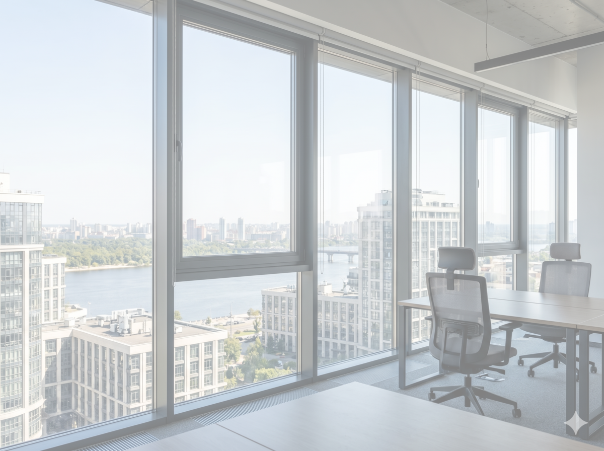 Панорамні вікна в офісі