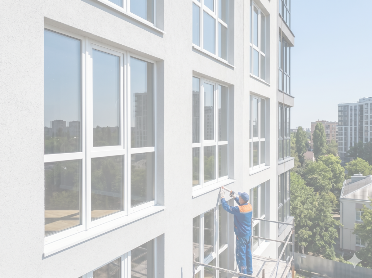 Завершений монтаж вікон та дверей