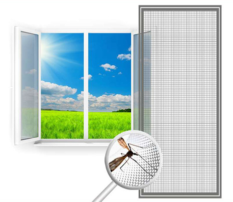 Вікно з акцентом на антимоскітну сітку